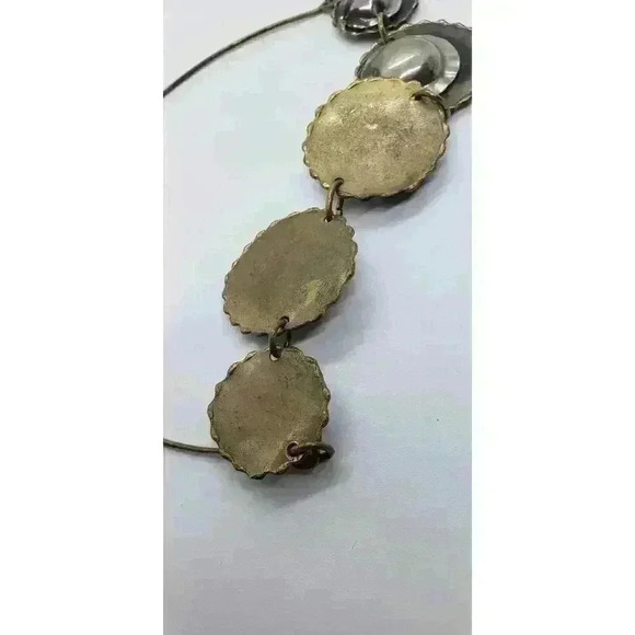 Vintage MCM Necklace Choker Brutalist Primitive Silver Copper Bronze Artist Made - Picture 5 of 8